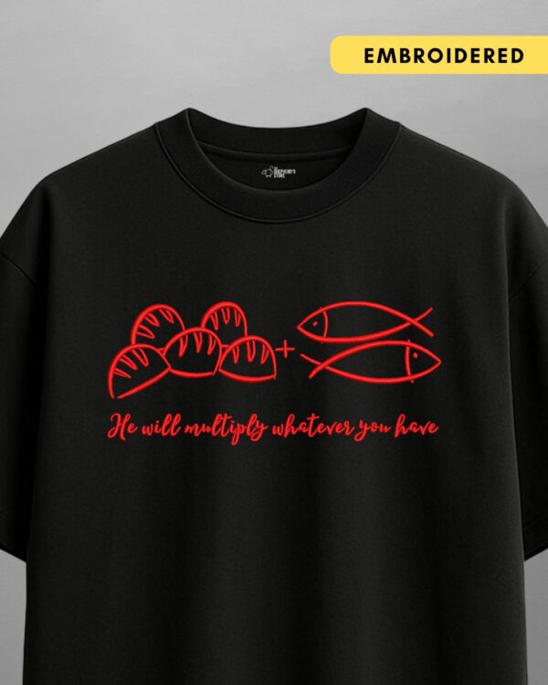 5 loaves 2 fishes — oversized unisex t shirt