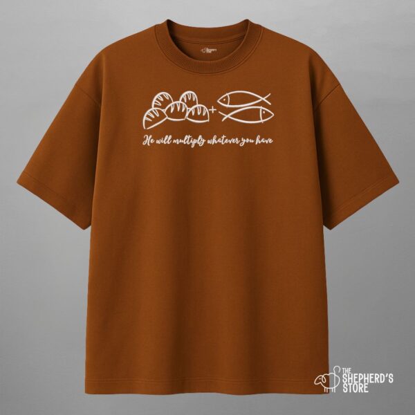 5 loaves 2 fishes — oversized unisex t shirt