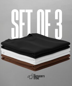 set of 3 plain oversized unisex tshirt