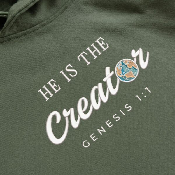 he is the creator unisex hoodies