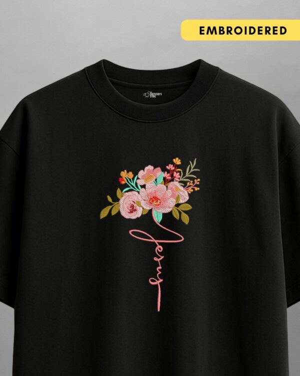 jesus floral — oversized unisex t shirt