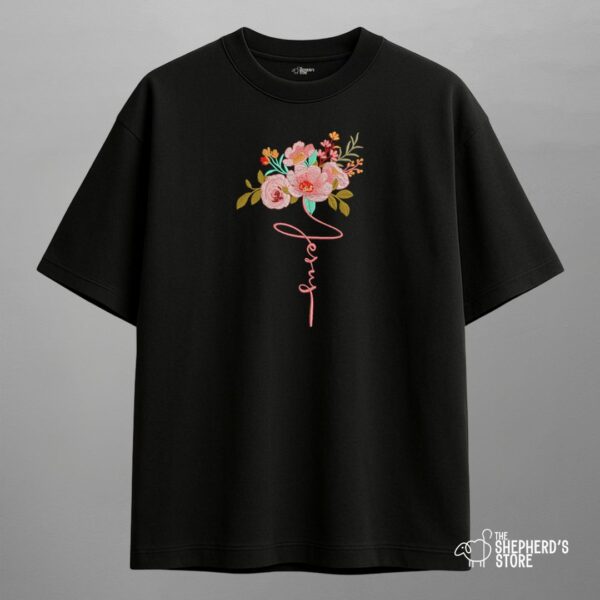 jesus floral — oversized unisex t shirt
