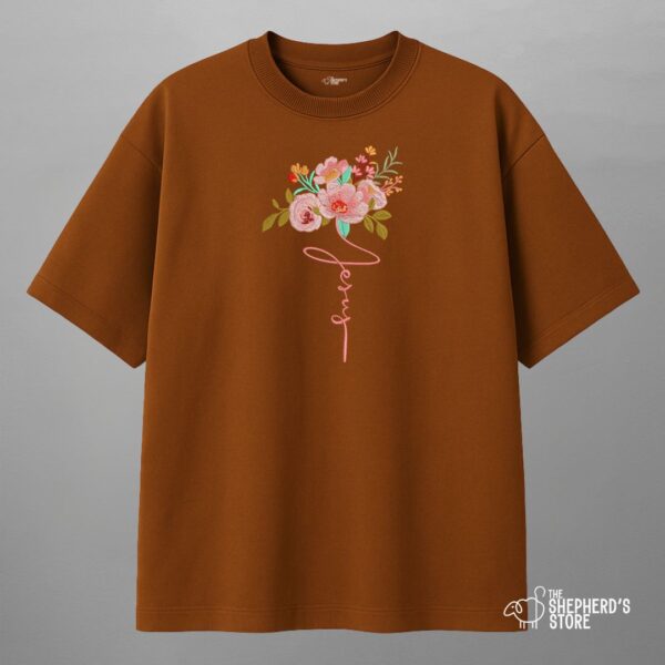 jesus floral — oversized unisex t shirt