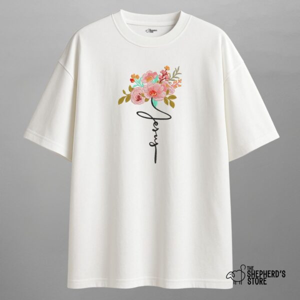 jesus floral — oversized unisex t shirt