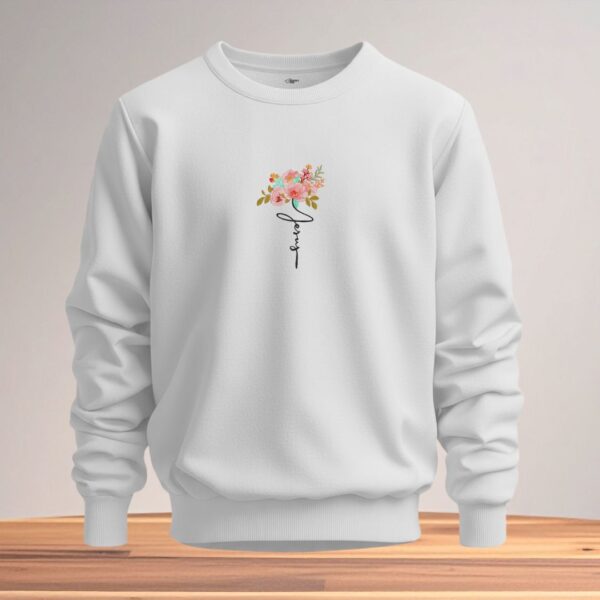 jesus floral unisex sweatshirt