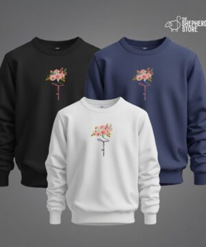 jesus floral unisex sweatshirt