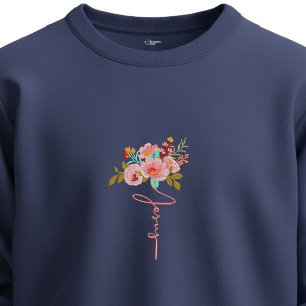 jesus floral unisex sweatshirt