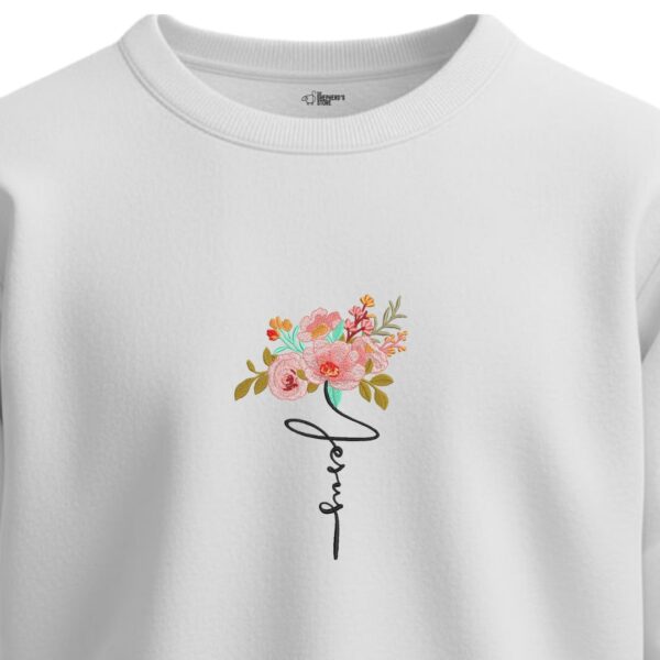 jesus floral unisex sweatshirt