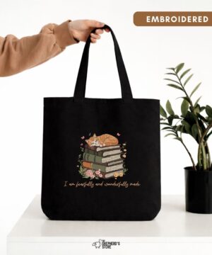 fearfully & wonderfully made cotton canvas tote bag