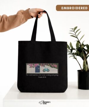 the lord watches over you cotton canvas tote bag