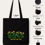 consider the lilies cotton canvas tote bag