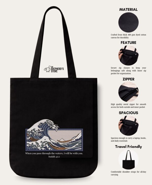 i will be with you cotton canvas tote bag
