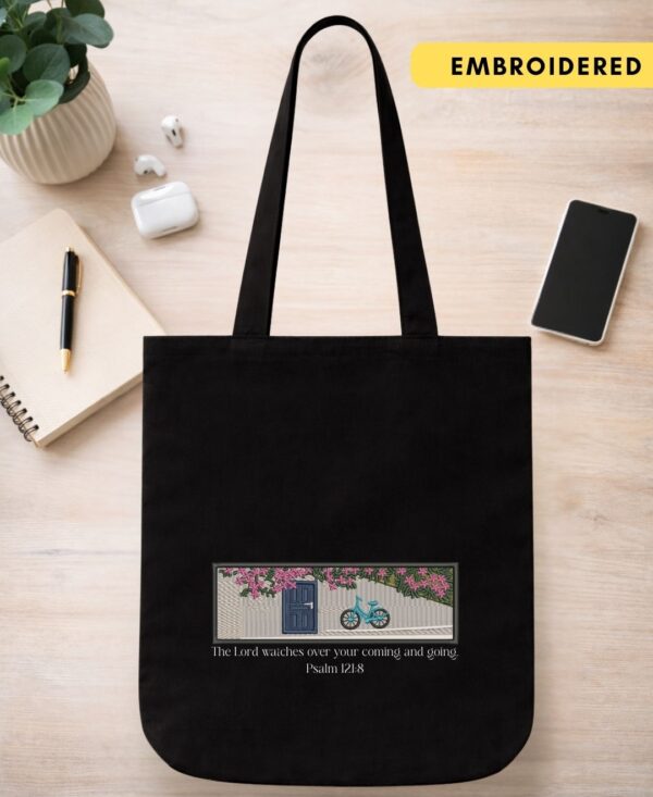 the lord watches over you cotton canvas tote bag