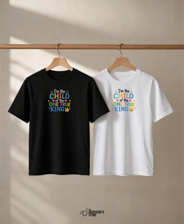 child of one true king — embroidered oversized kids t shirt