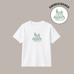 his love never fails — embroidered oversized kids t shirt