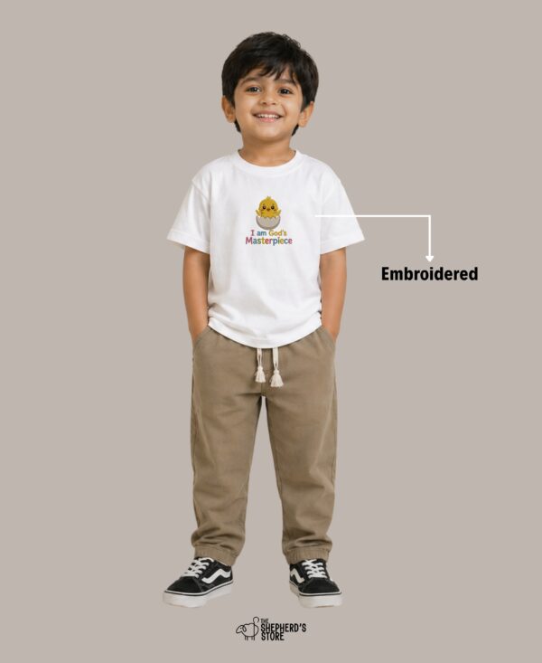 god’s masterpiece — embroidered oversized kids t shirt