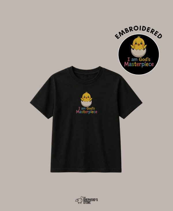 god’s masterpiece — embroidered oversized kids t shirt