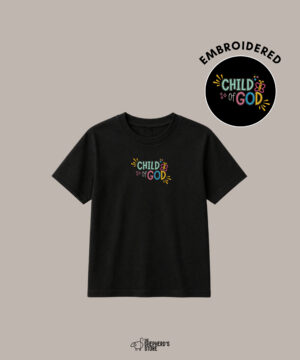 god’s masterpiece — embroidered oversized kids t shirt [cloned #9919]
