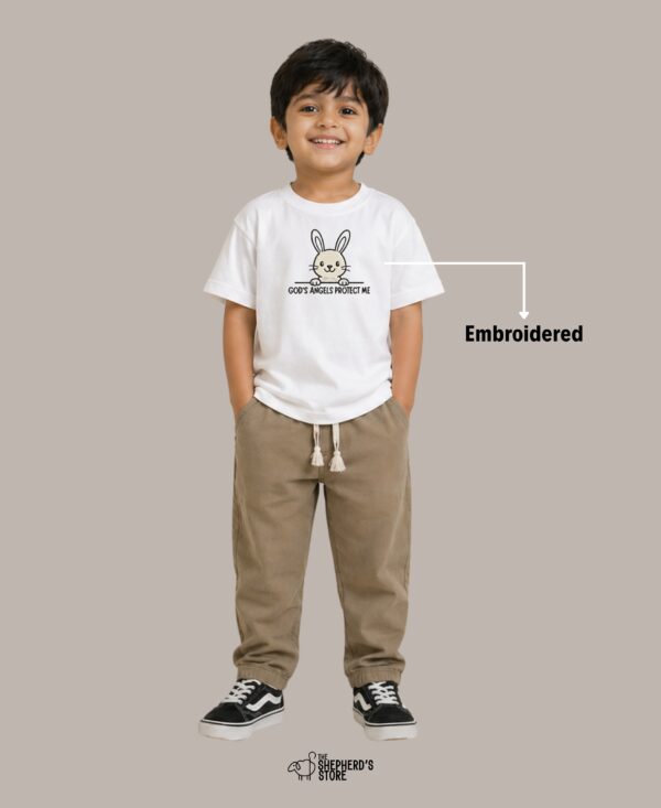 god’s angel protect me — embroidered oversized kids t shirt