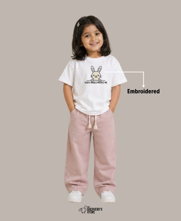 god’s angel protect me — embroidered oversized kids t shirt