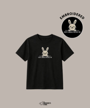 god’s angel protect me — embroidered oversized kids t shirt