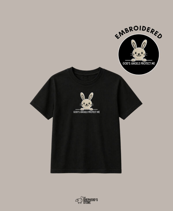 god’s angel protect me — embroidered oversized kids t shirt