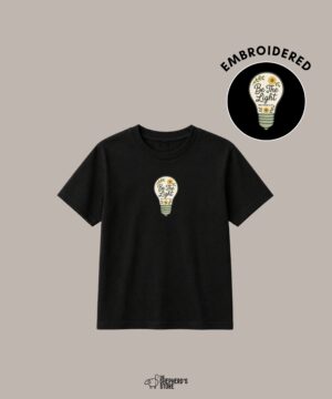 be the light — embroidered oversized kids t shirt
