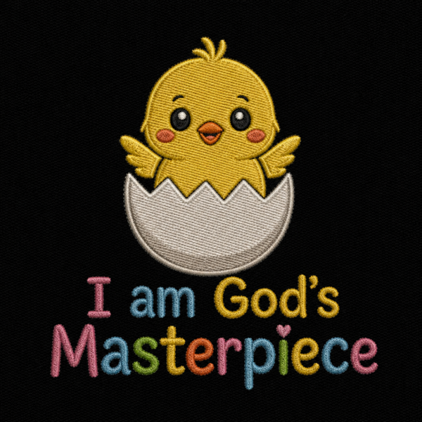 god’s masterpiece — embroidered oversized kids t shirt