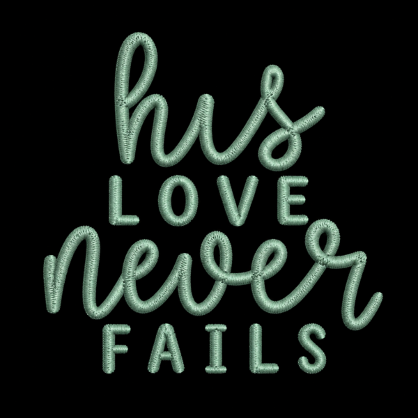 his love never fails — embroidered oversized kids t shirt