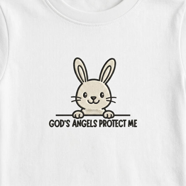 god’s angel protect me — embroidered oversized kids t shirt
