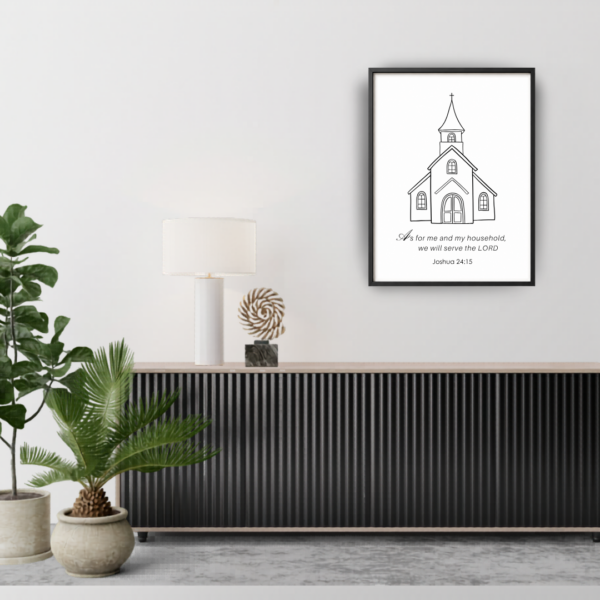 as for me & my house – joshua 24:15 embroidered frame