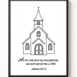 as for me & my house – joshua 24:15 embroidered frame