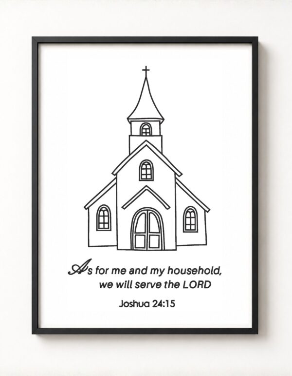 as for me & my house – joshua 24:15 embroidered frame