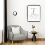 be still – psalm 46:10 embroidered frame