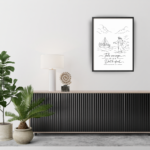 take courage – matthew 14:27 embroidered frame