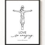 love so amazing embroidered frame