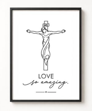 love so amazing embroidered frame