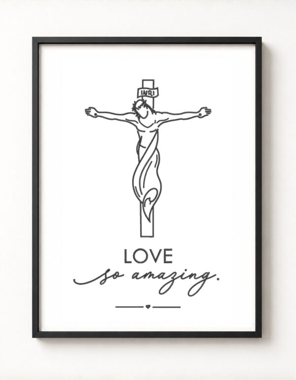 love so amazing embroidered frame